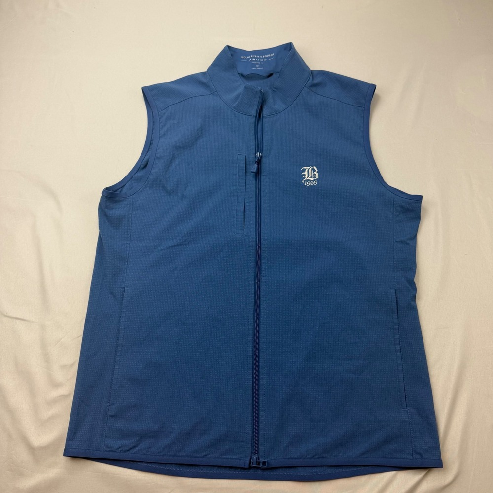Holderness & Bourne Ventura Vest Mens Medium Blue Golf Full Zip HB2407